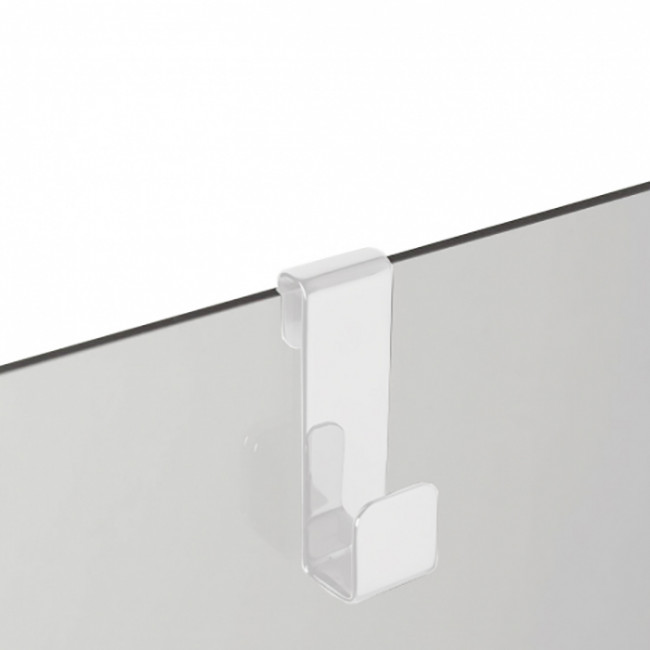 3SC APPY Крючок навесной на стекло, одинарный, цвет: белый матовый 3SC APPY Крючок навесной на стекло, одинарный, цвет: белый матовый