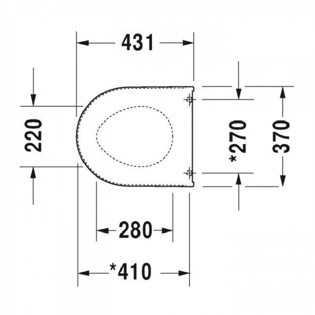 Duravit Darling New Сиденье для унитаза, петли: нерж. сталь с автоматическим закрыванием съемное , Цвет: Белый