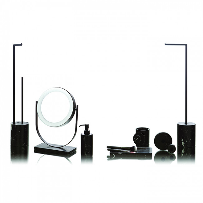 Bertocci Carrarino Лоток вогнутый настольный 24х2х12см., цвет: черный мрамор