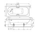 Bette Form 2020 Ванна с шумоизоляцией 170х75х42см, BetteGlasur® Plus, с комплектом ножек, встраиваемая, цвет: белый