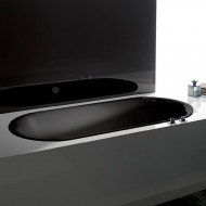 BetteLux Oval Ванна встраиваемая овальная с шумоизоляцией 180x80x45 см, Glaze Plus анти-слип, черный матовый 035