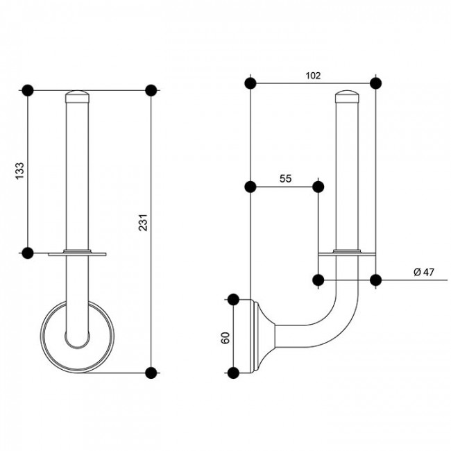 Держатель для туалетной бумаги Bongio Fleur, цвет: хром