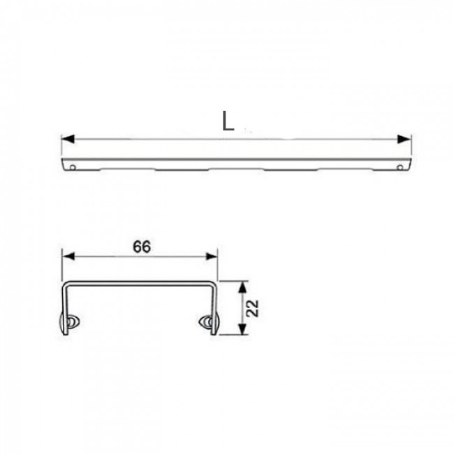 TECE Решетка "basic" , 700 мм, цвет: нержавеющая сталь 600711