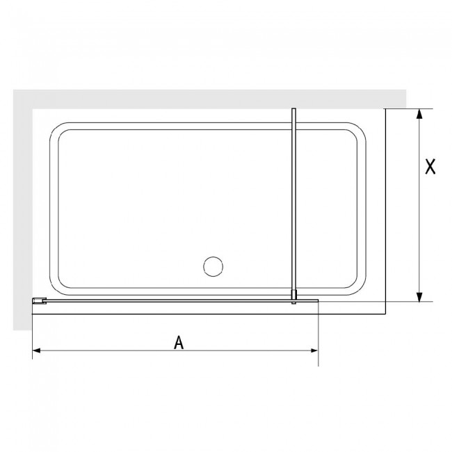Перегородка для душа RGW WA-08 1200 мм Хром/Ribbed (Ребристое)