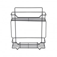 Полка двухъярусная прямая Milardo Grid проволока стальная, чёрный матовый (GRICS2BM44)
