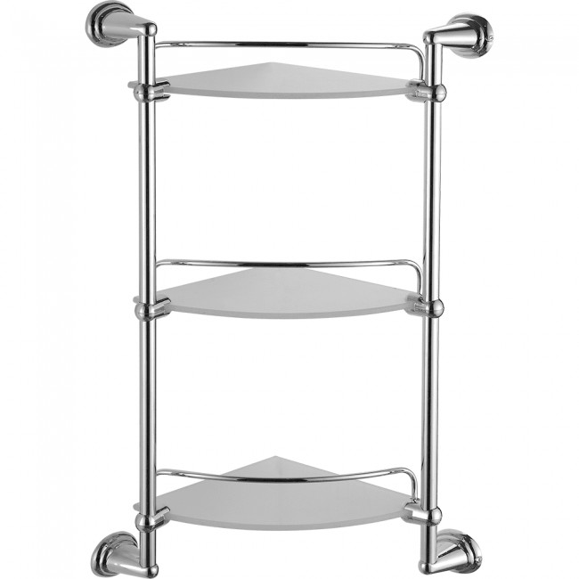 Полка FASHUN угловая трёхярусная хром (A1507-3)