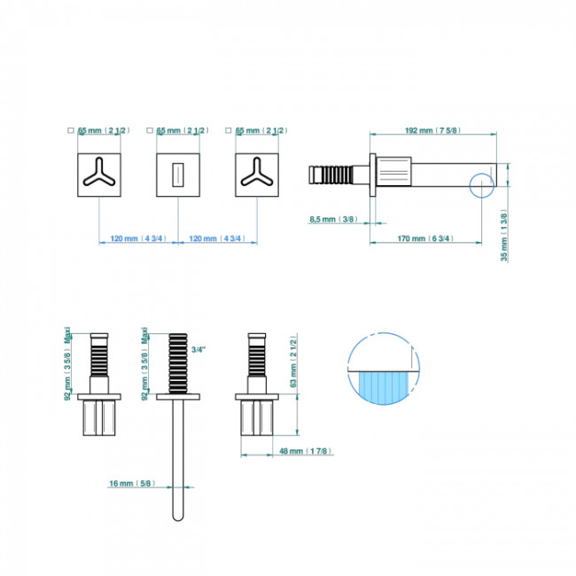 THG ICON-X CARBONE GOLD Смеситель для раковины, настенный, цвет: полированное золото THG ICON-X CARBONE GOLD Смеситель для раковины, настенный, цвет: полированное золото