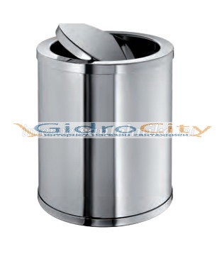 Корзина дмусора Cylinder с вращ.крышкой хром Windisch 89183CR