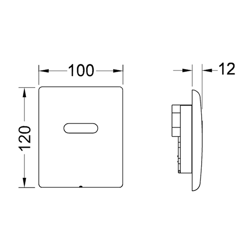 TECEplanus Urinal панель смыва с инфракрасным датчиком для писсуара, 6V батарея, белый матовый 9242354 TECEplanus Urinal панель смыва с инфракрасным датчиком для писсуара, 6V батарея, белый матовый 9242354