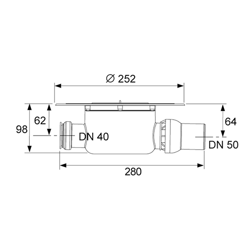TECE Сифон горизонтальный DN50 3601500 TECE Сифон горизонтальный DN50 3601500