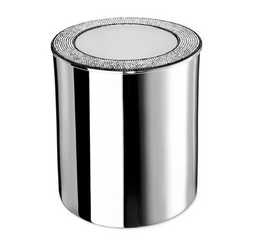 Корзина для мусора без крышки Windisch Star Light Chrome Swarovski 89159CR