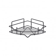 Полка одноярусная угловая Milardo Grid проволока стальная, чёрный матовый (GRICC1BM44)