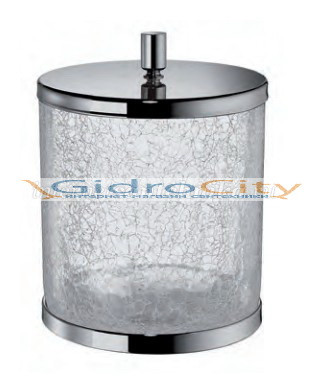 Корзина дмусора Cylinder с крышкой хром+хрусталь кракле Windisch 89165CR Корзина дмусора Cylinder с крышкой хром+хрусталь кракле Windisch 89165CR