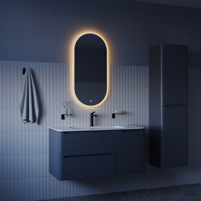 Зеркало с подсветкой IDDIS Uniq 3 в 1, два навеса, 90/45 см (UNI9045i98)