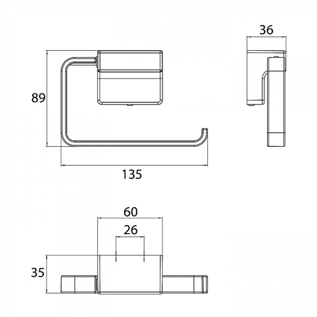 Emco Cue Держатель запасного рулона т/б, цвет: хром Emco Cue Держатель запасного рулона т/б, цвет: хром