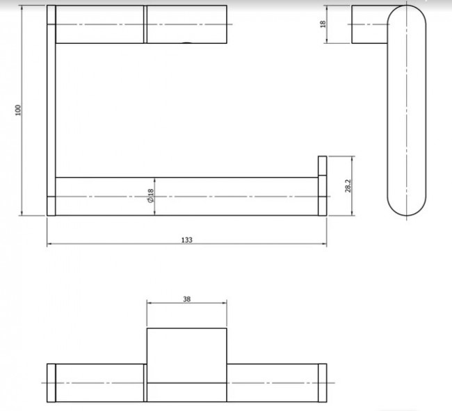 Бумагодержатель без крышки Langberger Accessories 28043A