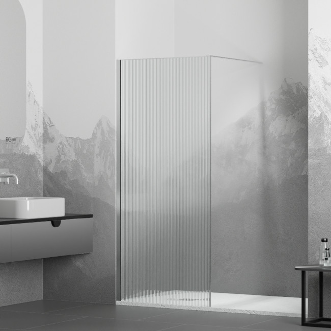 Перегородка для душа RGW WA-08 600 мм Хром/Ribbed (Ребристое)