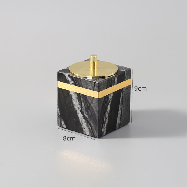 Косметическая емкость с крышкой квадратная Kassatex Nobiliti NOT-CJ-BLK Косметическая емкость с крышкой квадратная Kassatex Nobiliti NOT-CJ-BLK