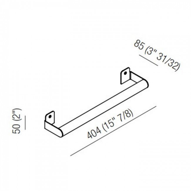 Agape Mach 2 Полотенцедержатель 40.4см, подвесной, цвет: сатин Agape Mach 2 Полотенцедержатель 40.4см, подвесной, цвет: сатин