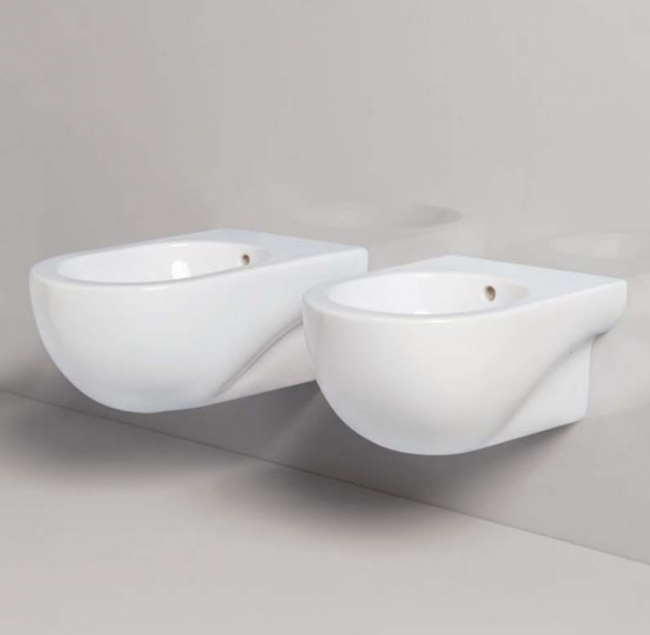 AZZURRA NUVOLA Биде подвесное 55х35см c 1 отв., цвет: белый, с креплением KIT2000CF