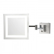 Bertocci Specchi Косметическое зеркало, настенное, с LED-подсветкой и выключателем, 3-х кратное увеличение, цвет: хром