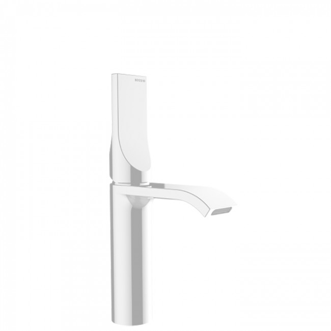 Bossini E89603.045 Apice Смеситель для раковины на 1 отверстие, однорычажный, высота излива 118 мм., с донным клапаном, цвет: белый Bossini E89603.045 Apice Смеситель для раковины на 1 отверстие, однорычажный, высота излива 118 мм., с донным клапаном, цвет: белый
