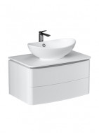 Тумба под раковину Velvex Luna 800-0-2 со столешницей навесная белый (tp.LUN.80.2Y)