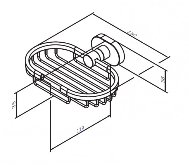 AM.PM A7434600 Sense L, Мыльница-решетка, хром