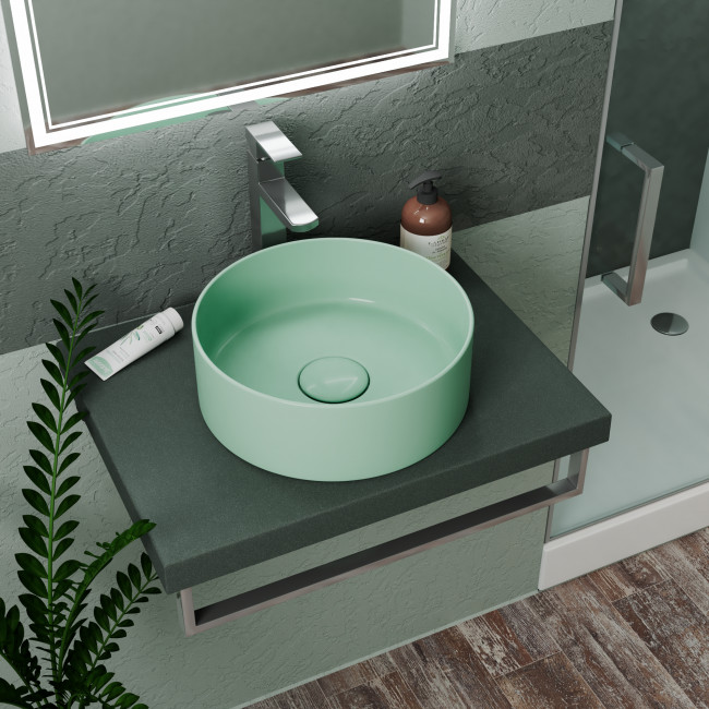 Раковина накладная D&K Matrix светло зеленый 355*355*120мм (DT1391512)
