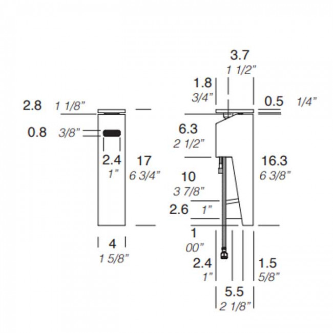 NOORTH milldue edition H2O Смеситель для раковины встраиваемый, однорычажный, цвет: хром