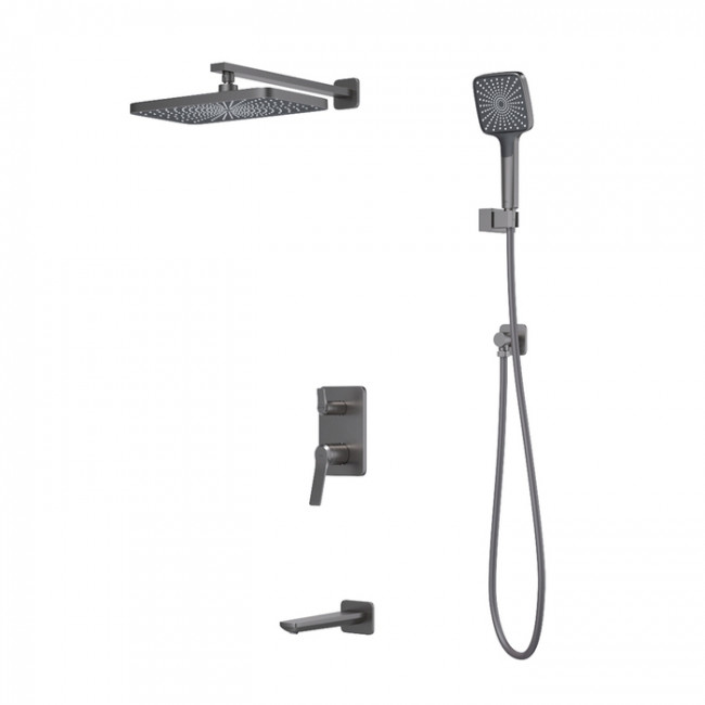 Встраиваемая система с тропическим, ручным душем и изливом IDDIS Parker матовый графит (PARGM03i68) Встраиваемая система с тропическим, ручным душем и изливом IDDIS Parker матовый графит (PARGM03i68)