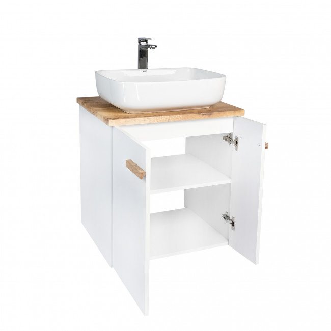 Тумба VIANT "Мюнхен" 2 ств со столешницей L60 подвесная белая 510х590х646 (VMUN60NBEL-T2STP) Тумба VIANT "Мюнхен" 2 ств со столешницей L60 подвесная белая 510х590х646 (VMUN60NBEL-T2STP)