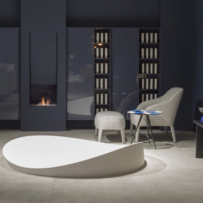 Antonio Lupi Dune Ванна полувстраиваемая 172х168х64.5см, цвет: белый