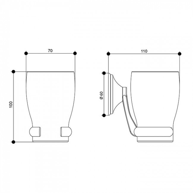 Стакан подвесной Bongio Fleur, цвет: хром