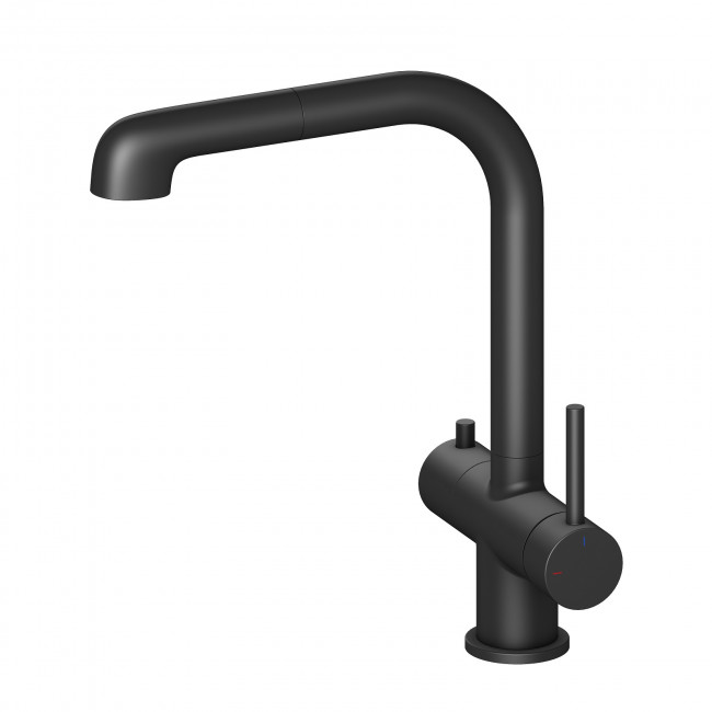 Смеситель для кухни с подключением фильтра и выдвижной лейкой Timo Saona черный (2346/03FL) Смеситель для кухни с подключением фильтра и выдвижной лейкой Timo Saona черный (2346/03FL)