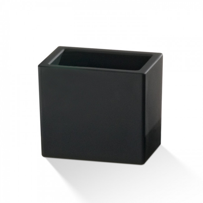 Decor Walther DW 946 Бокс универсальный 10.5x7x9см, стекло матовое, настольный, цвет: черный