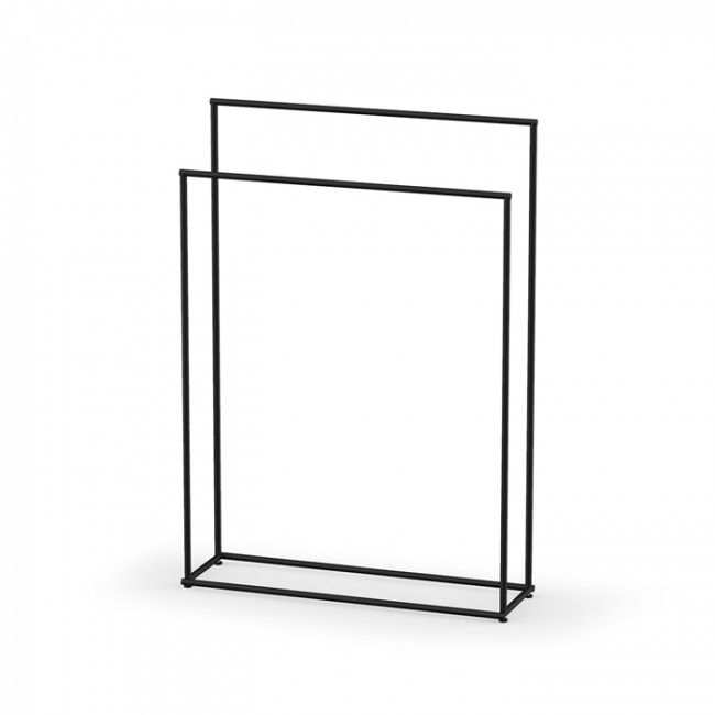 Decor Walther Mikado Полотенцедержатель 86см., напольный, двойной, цвет: черный матовый