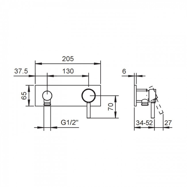 Fantini Nostromo Смеситель для душа, встраиваемый, цвет: нержавеющая сталь 50 93 E888B