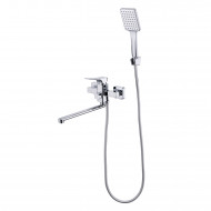 Смеситель Prohanss для ванны и душа универсальный поворотный излив 30 см, хром (P62.22)