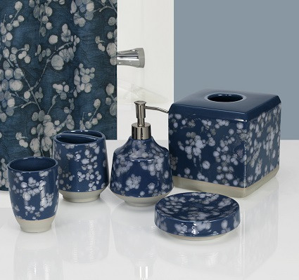 Стакан для зубной пасты Creative Bath Indigo Blossoms IND11BLU