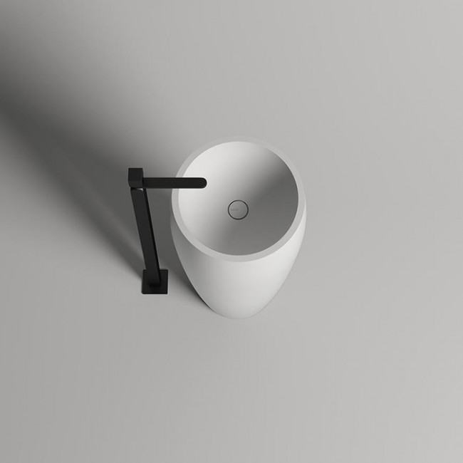 Salini Armonia 203 Раковина напольная 47х47х90cм., без отв., без перелива, донный клапан "Up&Down", материал: S-Sense, цвет: глянцевый белый Salini Armonia 203 Раковина напольная 47х47х90cм., без отв., без перелива, донный клапан "Up&Down", материал: S-Sense, цвет: глянцевый белый