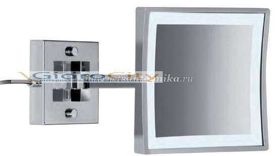 Зеркало настенное квадратное с диодной подсветкой (LED ) сенсорное хром Windisch 99867/1CR 3X