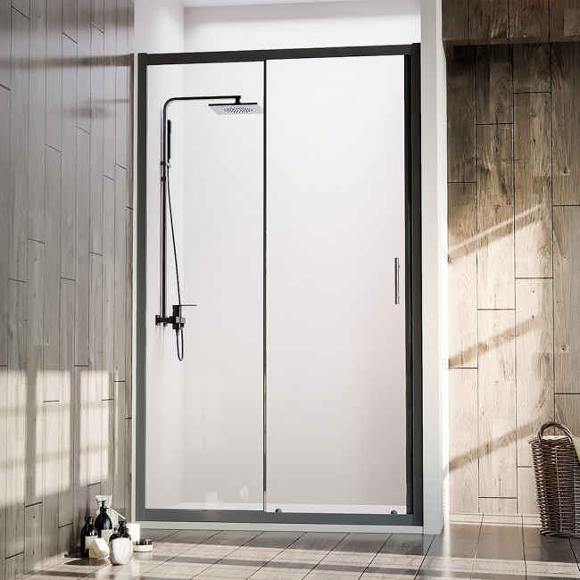 Дверь в нишу Veconi VN72B-110-01-C4 1100x1900, черный, стекло прозрачное Дверь в нишу Veconi VN72B-110-01-C4 1100x1900, черный, стекло прозрачное