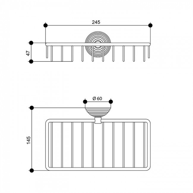 Полочка подвесная Bongio Impero, цвет: хром