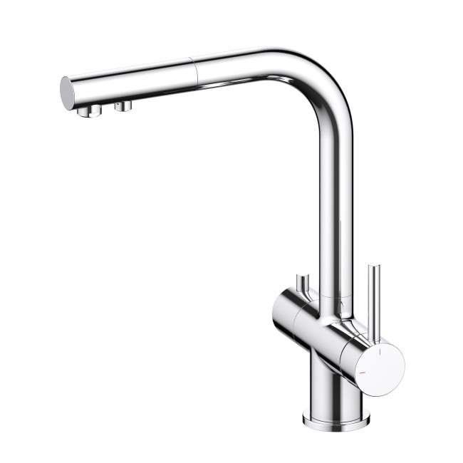 Смеситель для кухни с подключением фильтра и выдвижной лейкой Timo Saona (2356/00FL) хром Смеситель для кухни с подключением фильтра и выдвижной лейкой Timo Saona (2356/00FL) хром