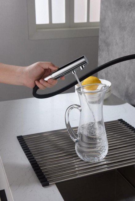 Смеситель для кухни с подключением фильтра и выдвижной лейкой Timo Saona (2356/00FL) хром Смеситель для кухни с подключением фильтра и выдвижной лейкой Timo Saona (2356/00FL) хром