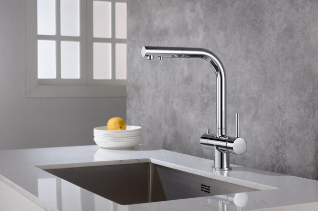 Смеситель для кухни с подключением фильтра и выдвижной лейкой Timo Saona (2356/00FL) хром Смеситель для кухни с подключением фильтра и выдвижной лейкой Timo Saona (2356/00FL) хром