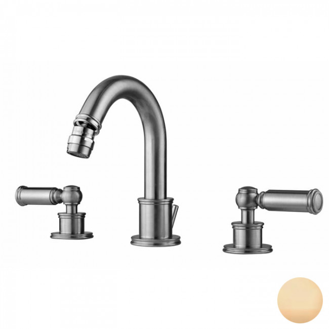 Bossini Z001402.022 Liberty Смеситель для биде на 3 отверстия с поворотным изливом и заглушкой 1”1/4, цвет: античная бронза