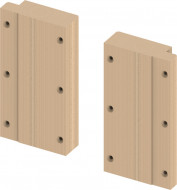 Комплект деревянных пластин TECEprofil для крепления поручней безопасности 9042008