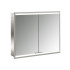 EMCO Prime2 Зеркальный шкаф 80xh70см с подсветкой, встраиваемый,  2 двери, 2 полки, розетка, цвет: белый